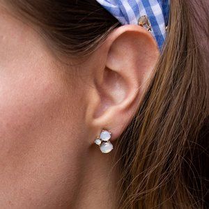 Opal Cluster Stud Earrings